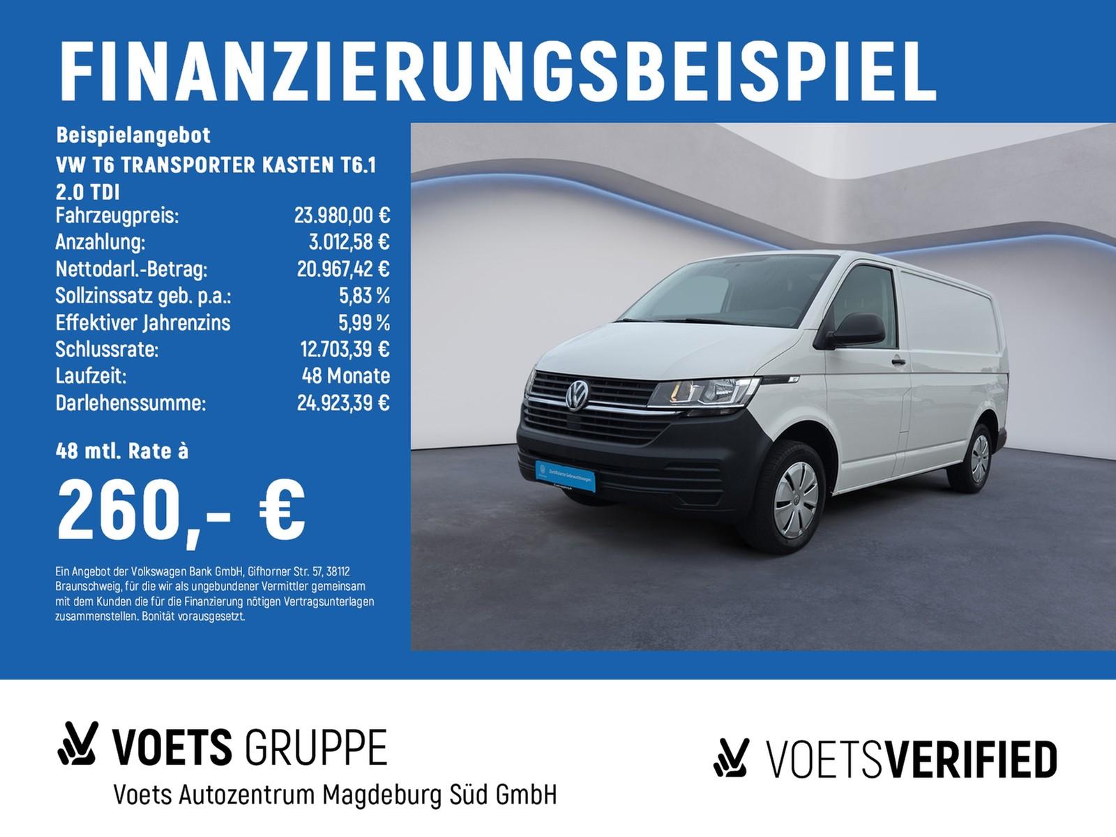 Volkswagen T6 TRANSPORTER KASTEN T6.1 2.0 TDI KLIMA+PDC+ZV