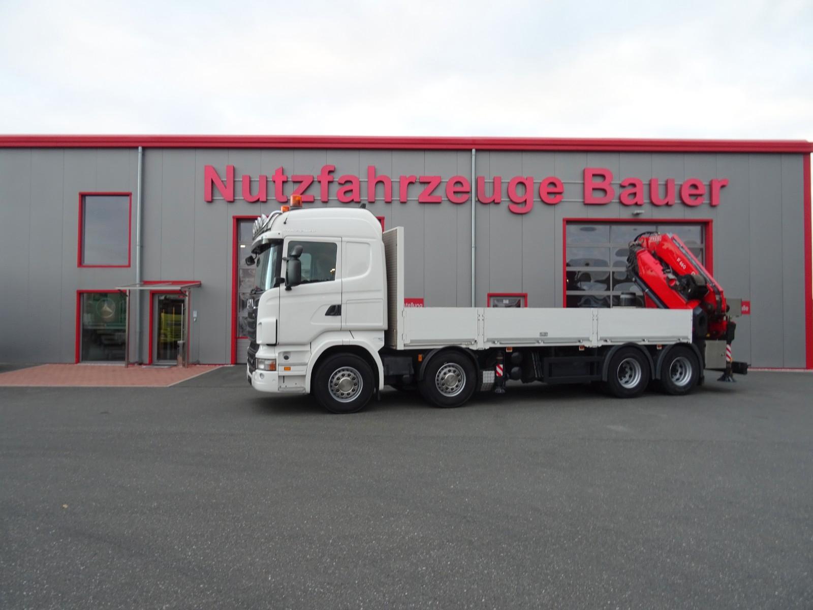 Scania R 500/V8/Pritsche-Kran-Fassi 660RA2.24/Winde/TOP