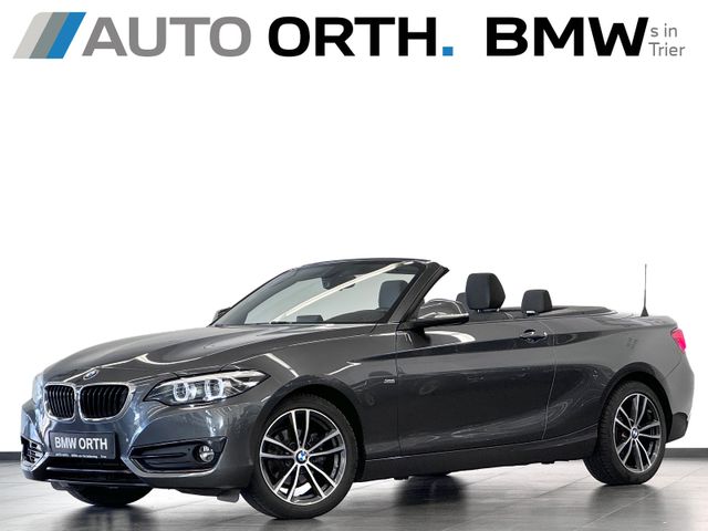 BMW 218i Cabrio AUT. SPORT-LINE T-LEDER NAVI LED 17"