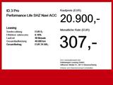 Volkswagen ID.3 Pro Performance Life SHZ Navi ACC - Volkswagen ID.3 mit Elektro-Antrieb