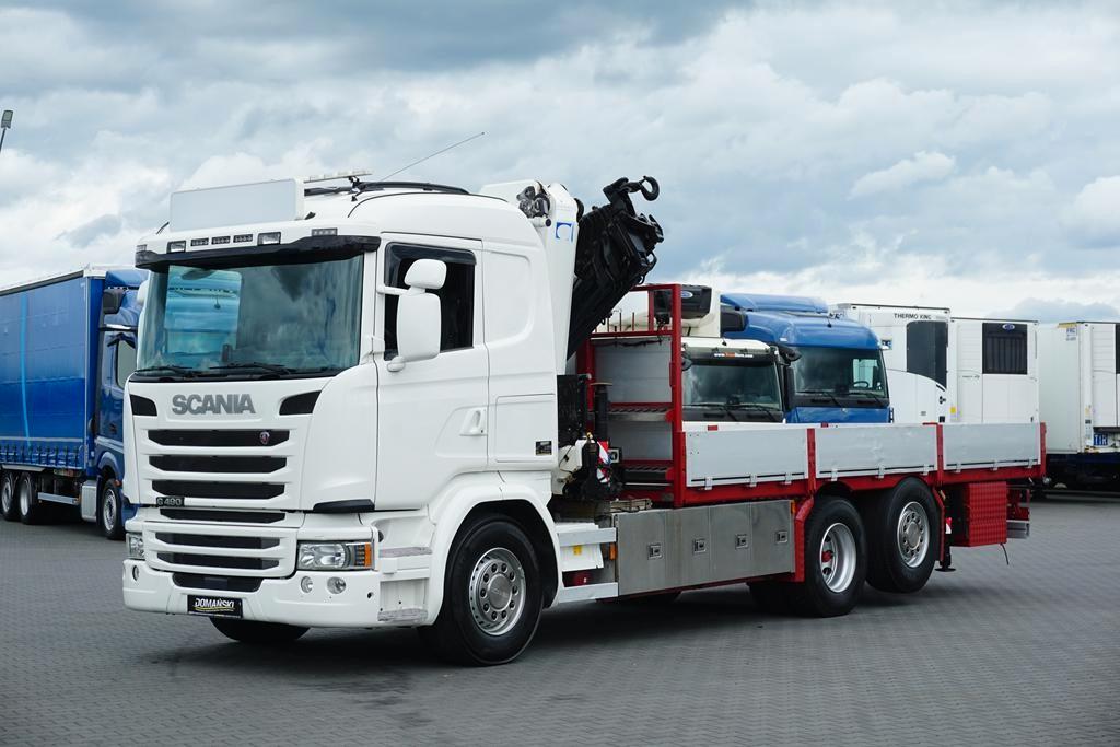 Scania G 490 / 6 X 2 / SKRZYNIOWY + HDS / HMF 3220 K7 /