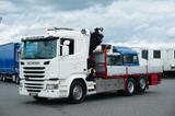 Scania G 490 / 6 X 2 / SKRZYNIOWY + HDS / HMF 3220 K7 / - Scania Autotransporter