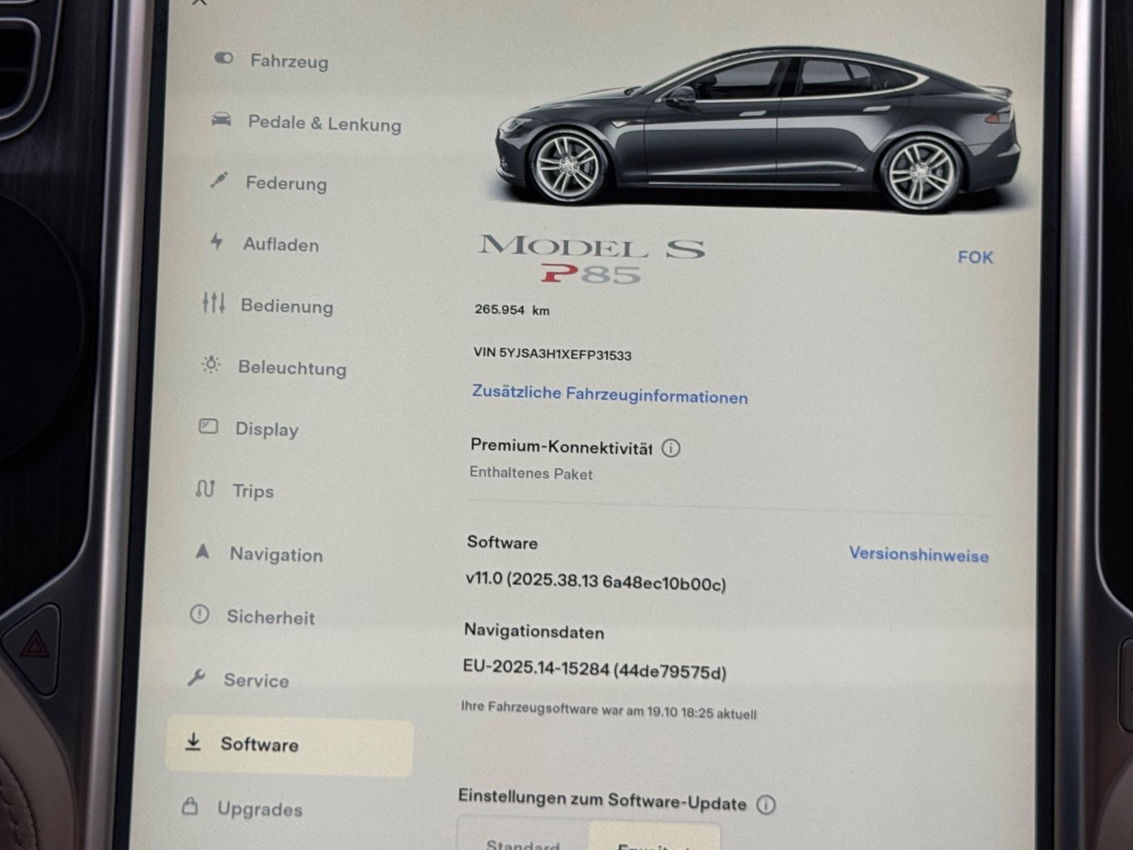 TESLA MODEL  - 421 CV - P85 - SUPERCHARGE GRATUITE
