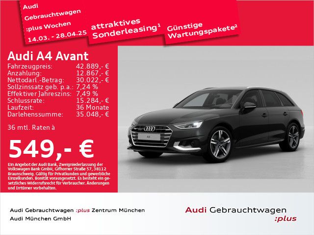 Audi A4 Avant 40 TFSI qu. S tronic advanced Navi+/Kam