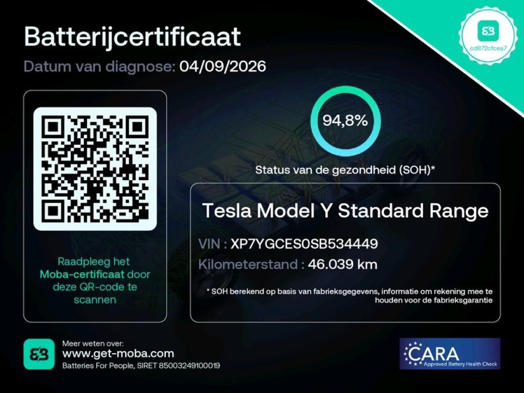 Tesla Model Y Standard RWD Plus 351pk 94,8% SoH [ HW4+ imagem 2