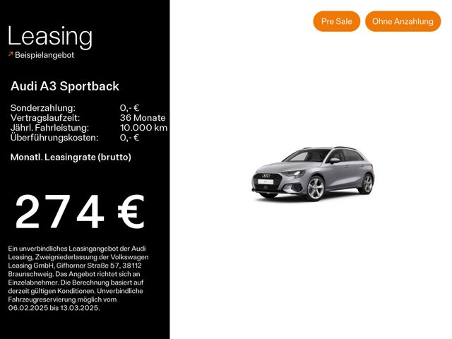 Audi A3 Sportback 30 TDI Advanced AHK*NAVI*LED*18ZOLL