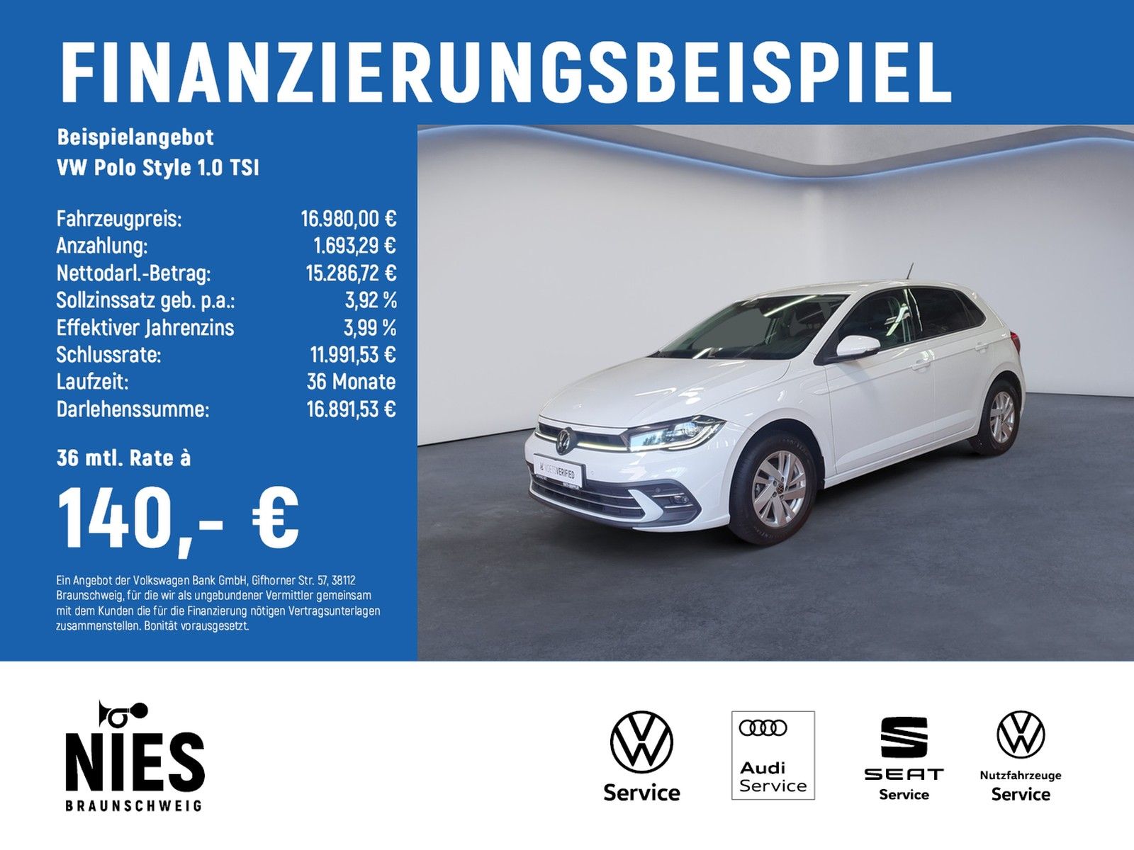 Volkswagen Polo Style 1.0 TSI PDC+MATRIX-LED+SHZ+KLIMA     