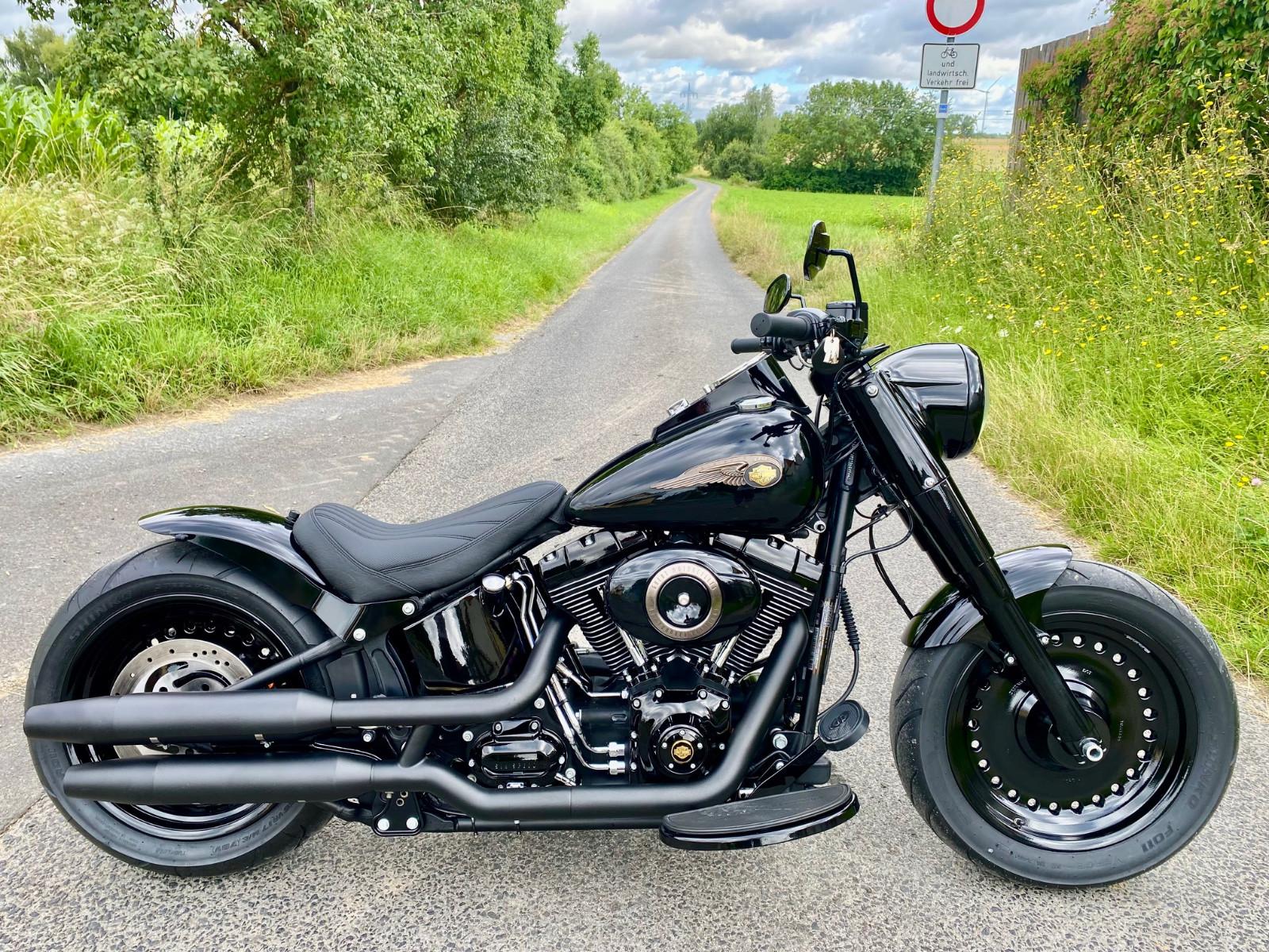 Harley-Davidson Fat Boy 110 Jahre HD, Custom, Ochsenkopf, Gewähr