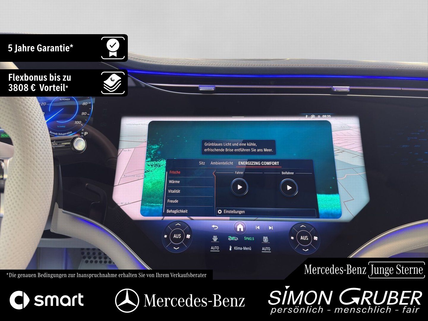 Fahrzeugabbildung Mercedes-Benz EQE 43 4M AMG Night Hyper Pano Carbon Nappa TV