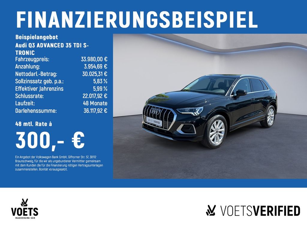 Q3 ADVANCED 35 TDI S-TRONIC LED+AHK+ACC+KESSY