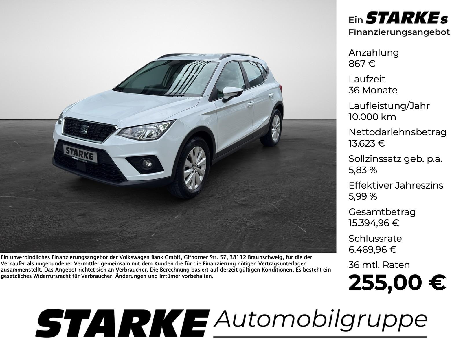 SEAT Arona 1.0 TSI Style Navi PDC LM Tempo Klima