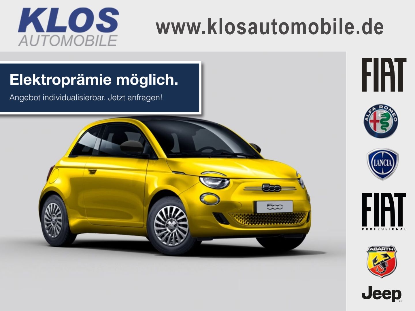 Fiat 500e Cabrio POP 23,8kWh **ab 328,69€ leasen** NE