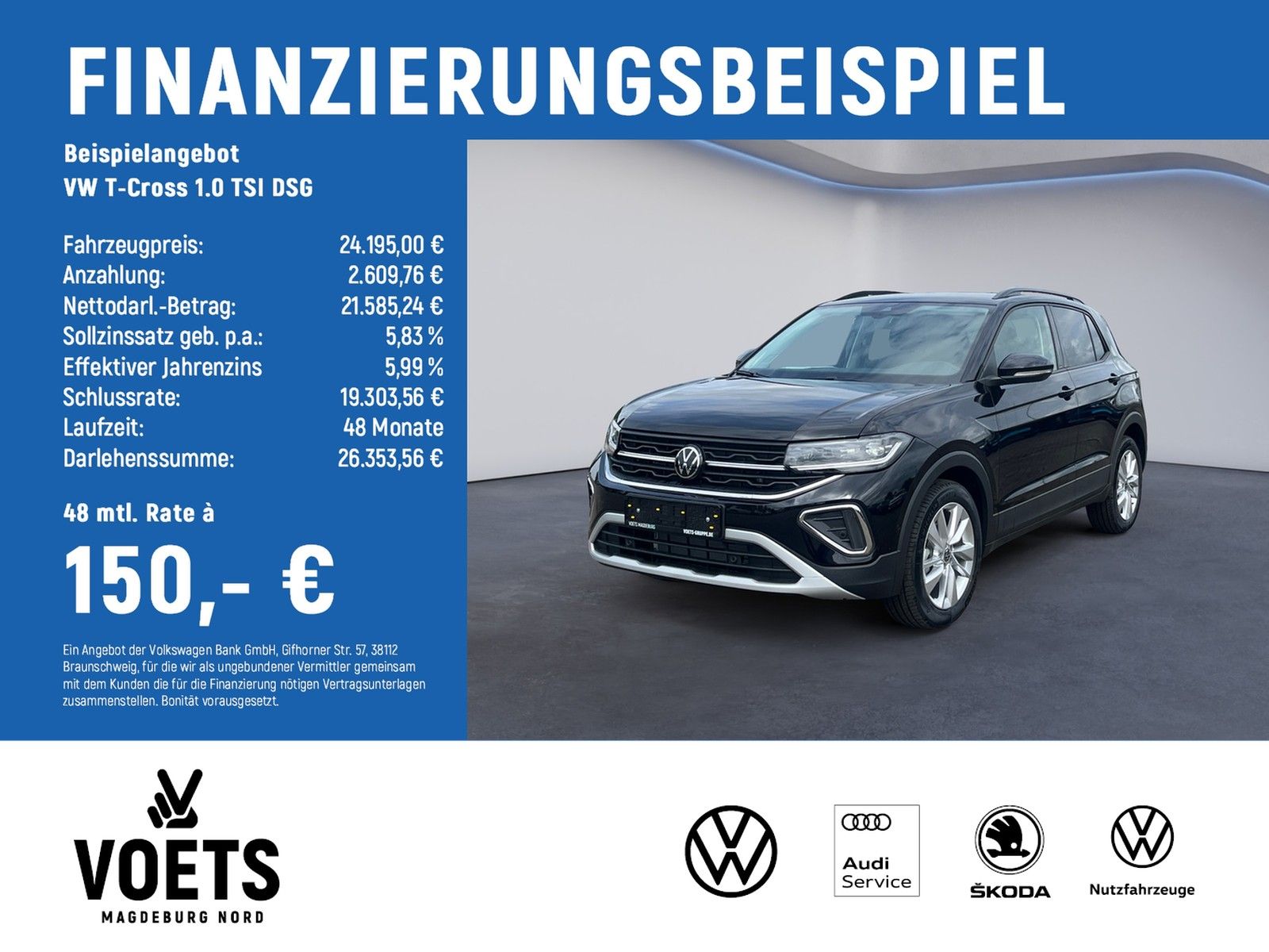 Volkswagen T-Cross  1.0 TSI  DSG Life MATRIX-LED+ACC+PDC+KA
