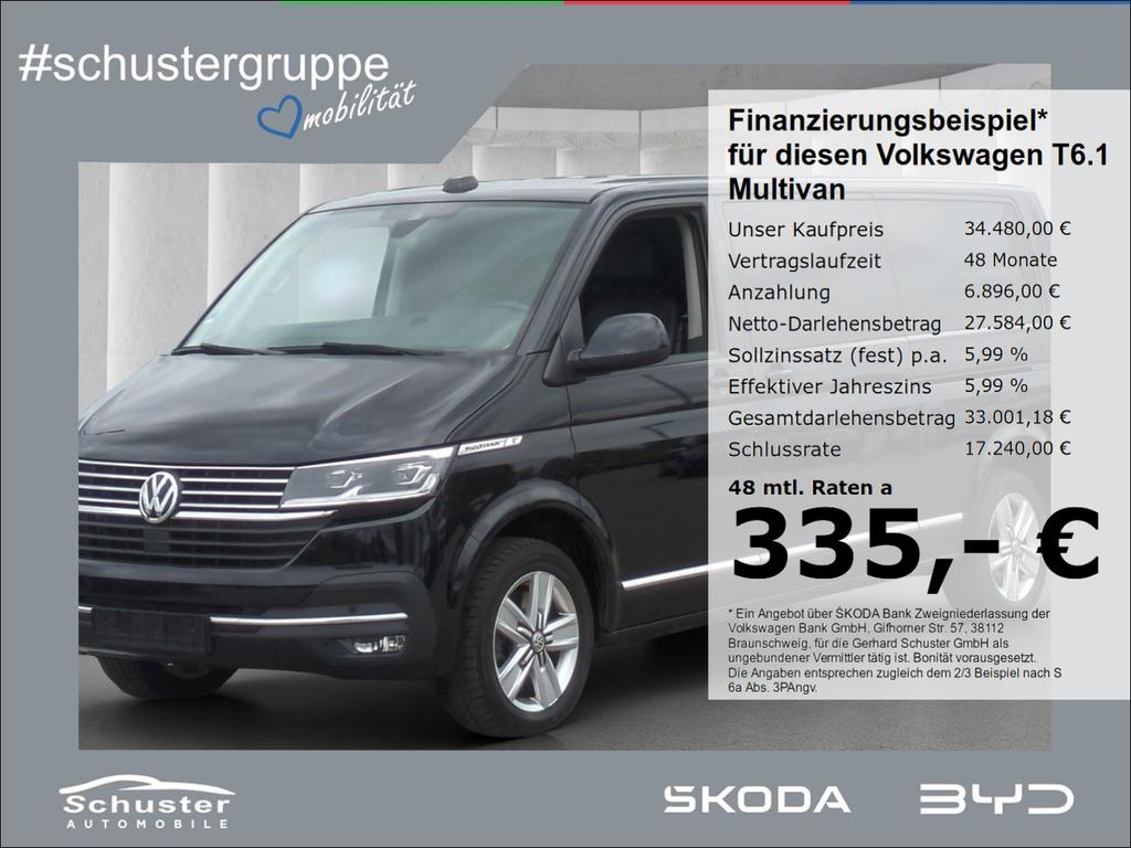 Volkswagen T61 Multivan Lang LR StandHzg AHK Leder LED 2020