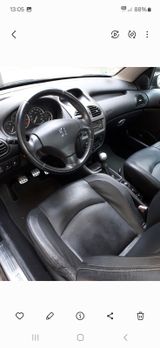 Peugeot 206 CC Sport 110 Nacht Schwarz Sport - Peugeot 206 mit Benzin-Antrieb: Schwarz, Leder, Cabrio