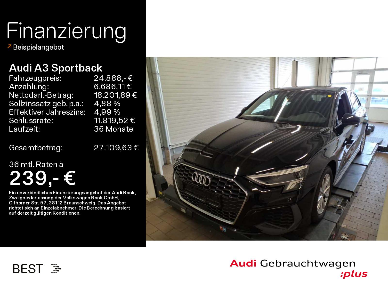 Audi A3 Sportback S line 35 TFSI ACC, Kamera, Navi