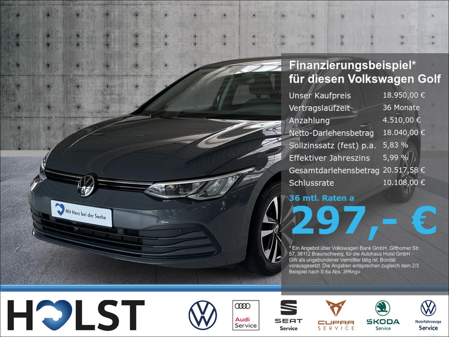 Volkswagen Golf VIII 1.5TSI United StdHZ ACC LED GJR