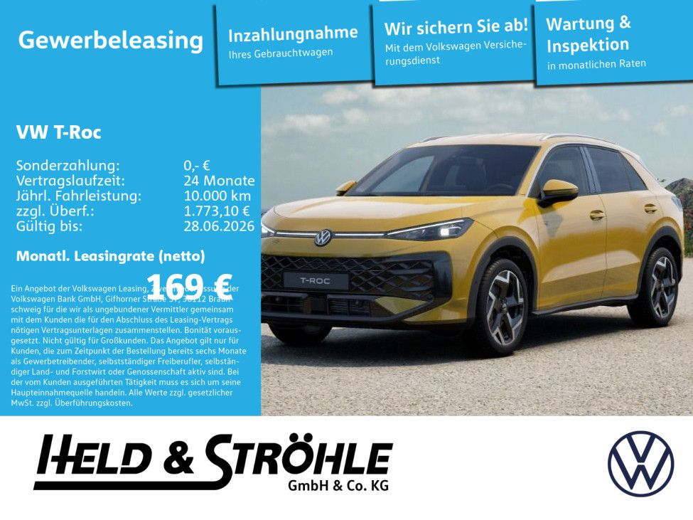 Volkswagen T-Roc R-Line 1.5eTSI ab 169€ >SUV Frühling<