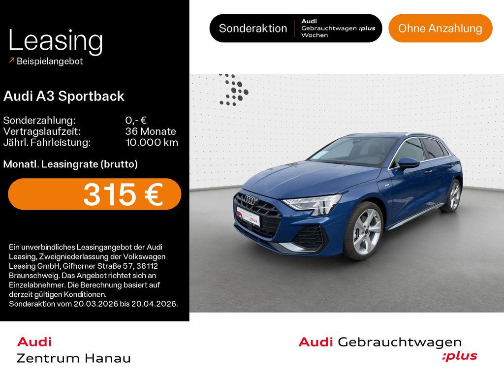 Audi A3 Sportback 40 TFSIe S-LINE*NAVI-PLUS*LED*KAMER