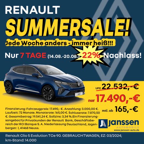 Renault CLIO EVOLUTION TCe 90