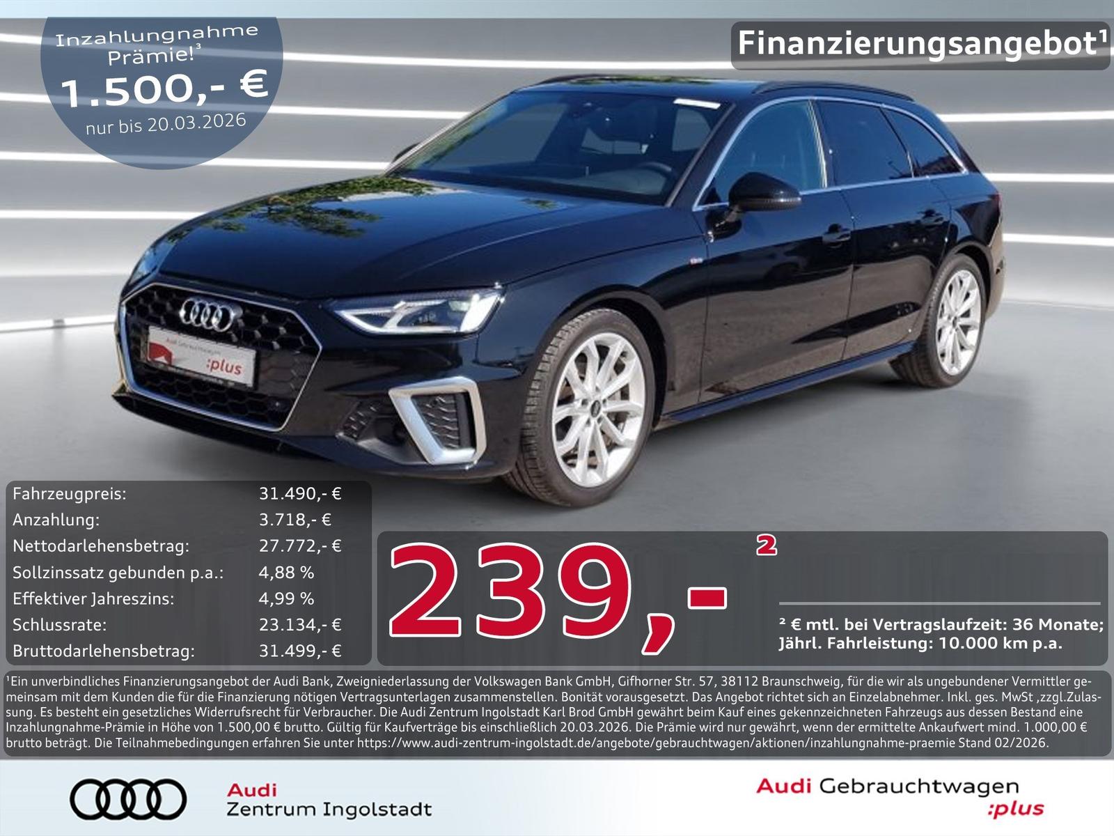 Audi A4 Avant 40 TDI S tronic 2x S line Pano NAVI 18"