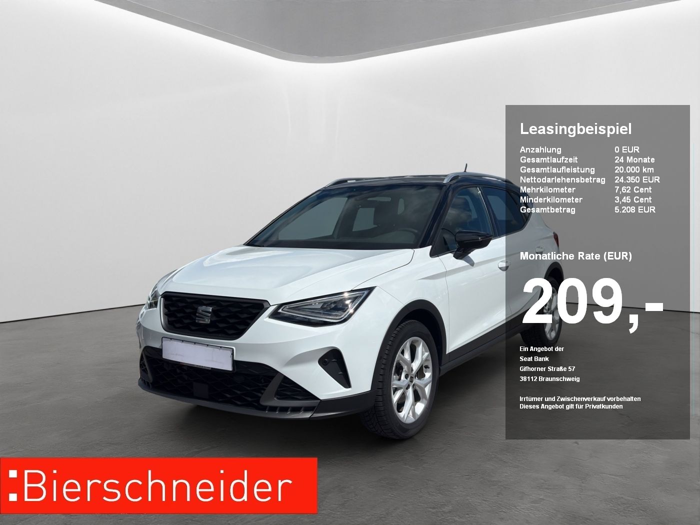 Seat Arona 1.0 TSI DSG FR ab 209.- OHNE Sonderzahlung