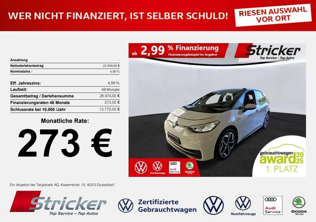 Volkswagen ID.3 Pro Performance 150/58 273,-ohne Anzahlung