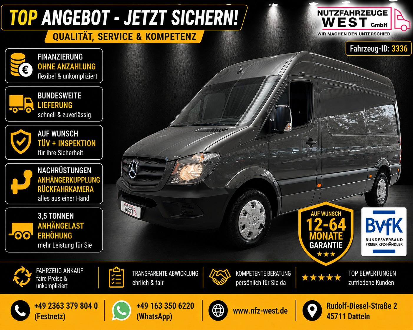 Mercedes-Benz Sprinter 213/316 CDI Hoch+Lang*Garantie*1.Hand*