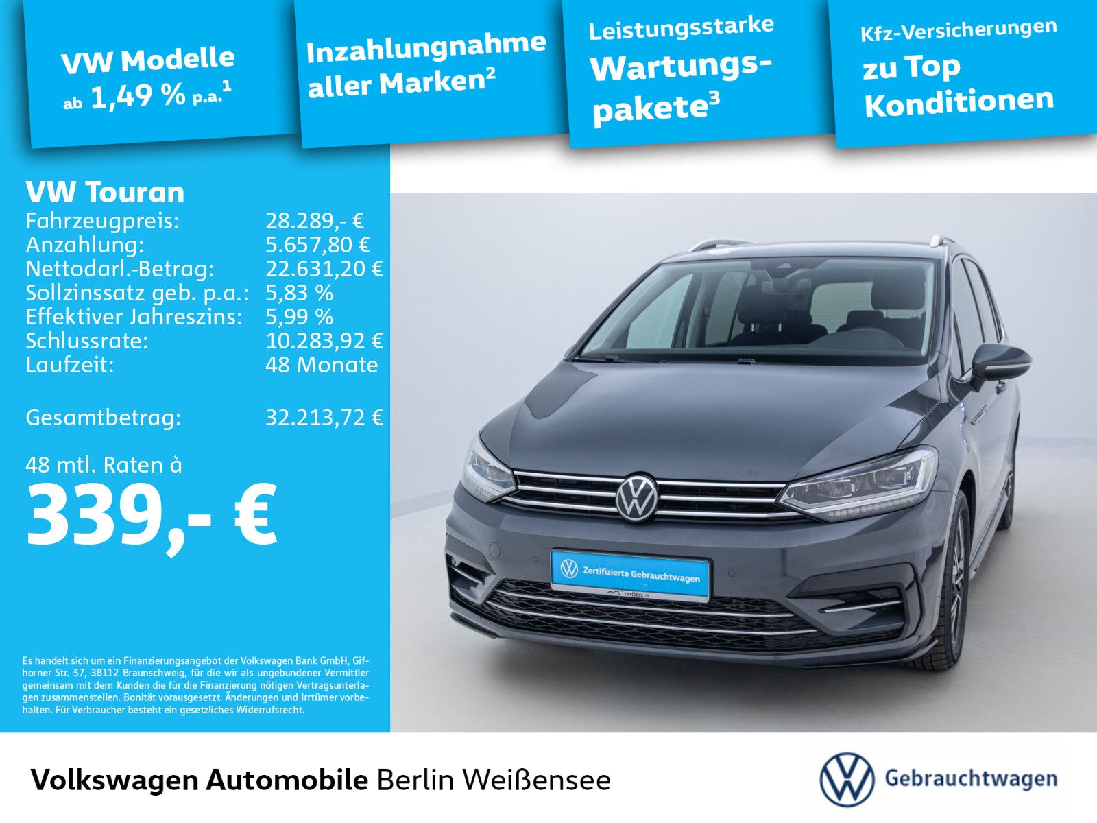 Volkswagen Touran 1.5 TSI Highline DSG R-LINE LED MASSAGE R foto 2