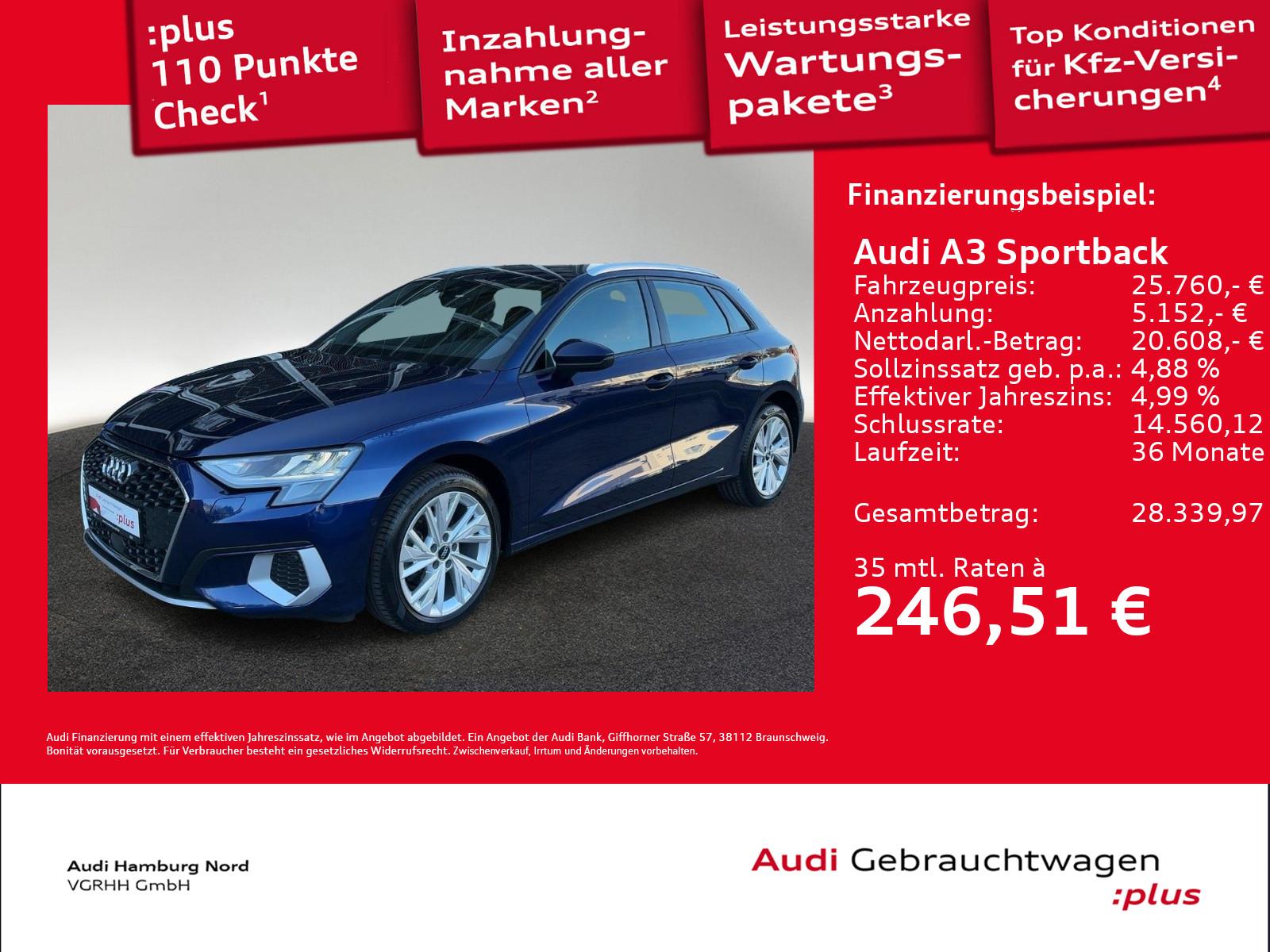 Audi A3 Sportback 35 TDI S tronic Navi Sound CarPlay