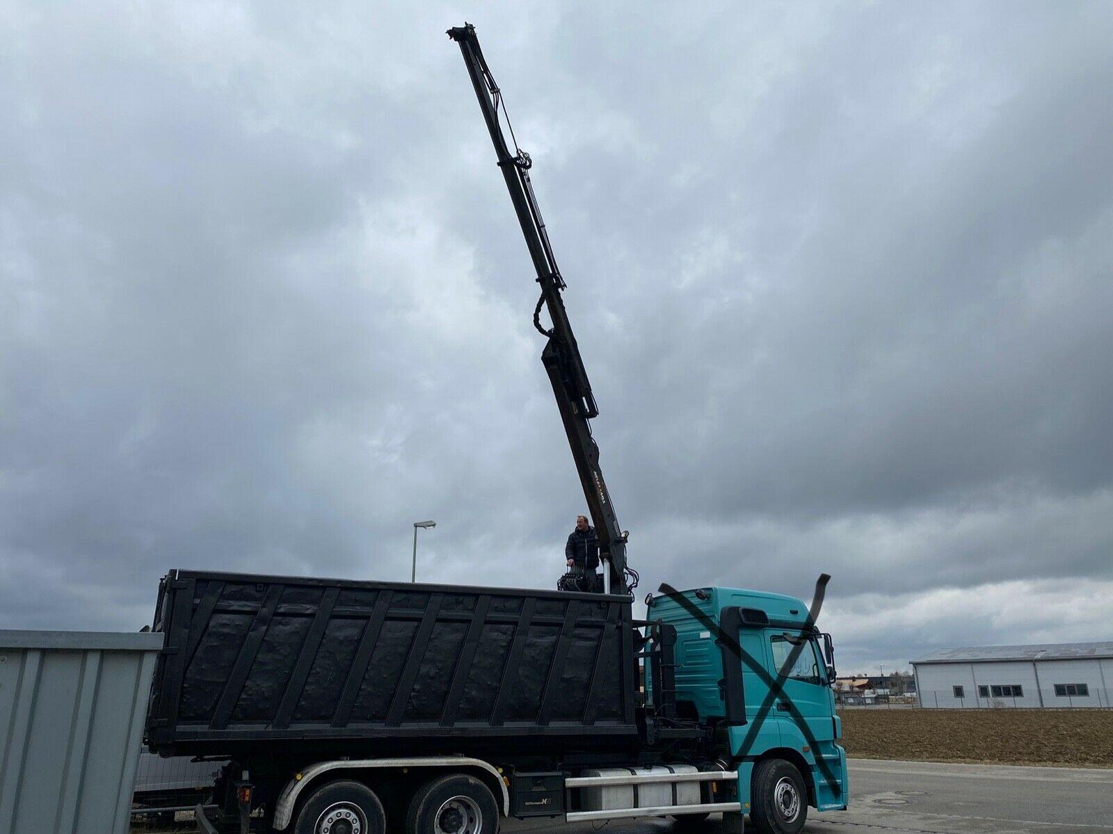 Mercedes-Benz NUR AUFBAU Atlas 140.1 Kran +Cointener Abroller