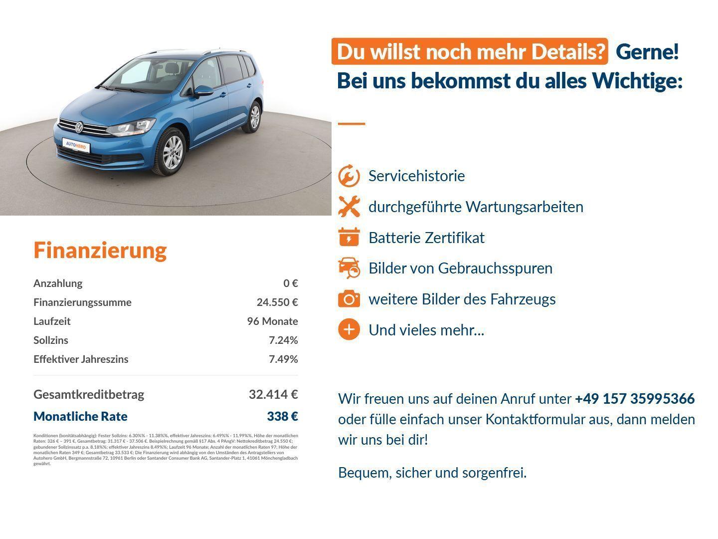 Volkswagen Touran 1.5 TSI ACT Comfortline BMT*NAVI*ACC*CAM*, миниатюра 14