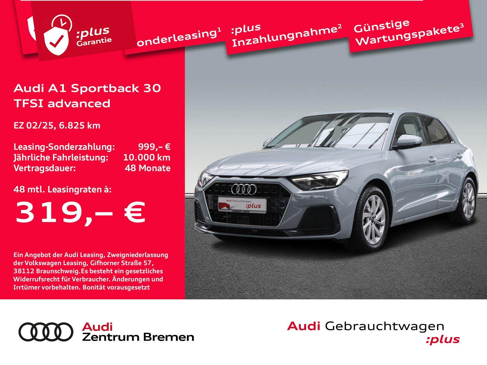 Audi A1 Sportback 30 TFSI advanced PDC LED SITZH DAB