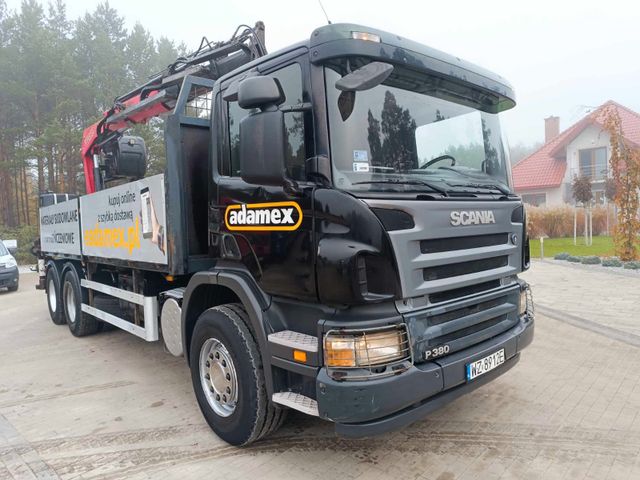 Scania P380 6x4 blatt/blatt manual Fassi 170+kinshoffer