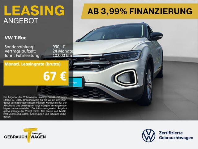 VW T-Roc 1.0 TSI STYLE NAVI ERGO LED+