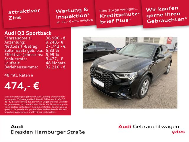 Audi Q3 Sportback 45TFSI e S line Matrix Navi S troni