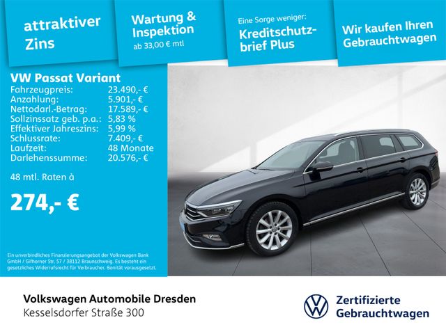 Volkswagen Passat Variant 2.0 TDI DSG Elegance AHZV LED Nav