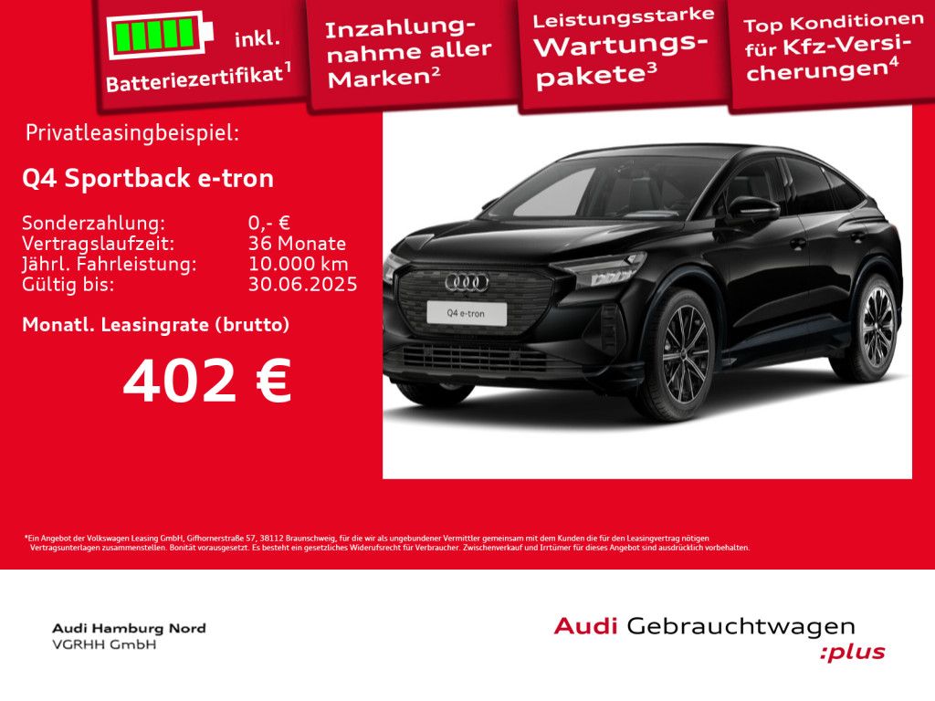 Audi Q4 Sportback 45 e-tron quattro AHK Navi Wärmep.