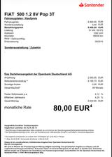 Fiat 500 1.2 8V Lounge PDC LED Pano-Dach KD/HU Neu - Fiat 500: Schwarz