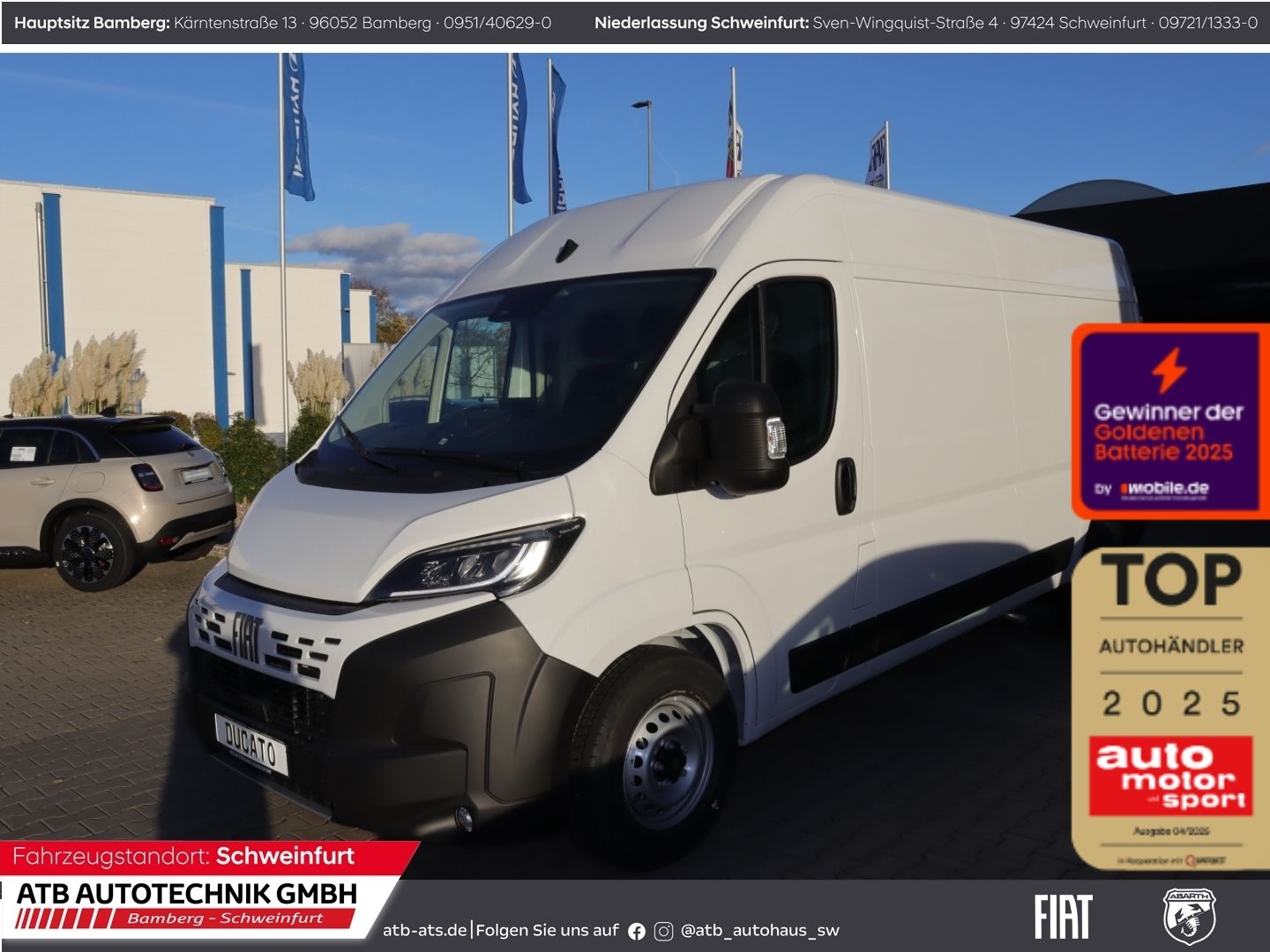 Fahrzeugabbildung Fiat Ducato S2 L3H2 2.2l 8-AT 140PS, GJR, AHK, Displa