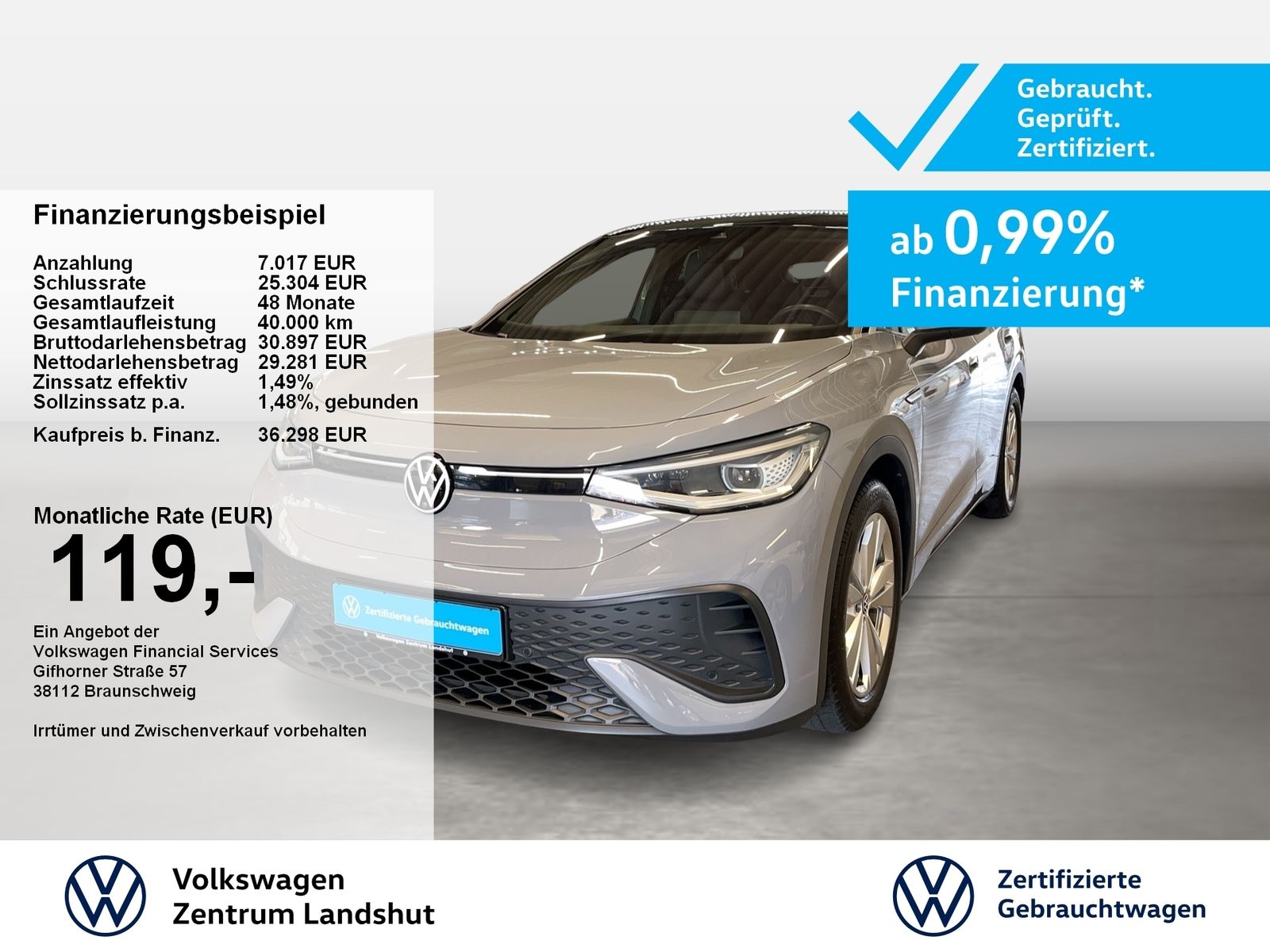 Volkswagen ID.5 Pro Automatik Matrix 360 ACC AHK AUT Kam.