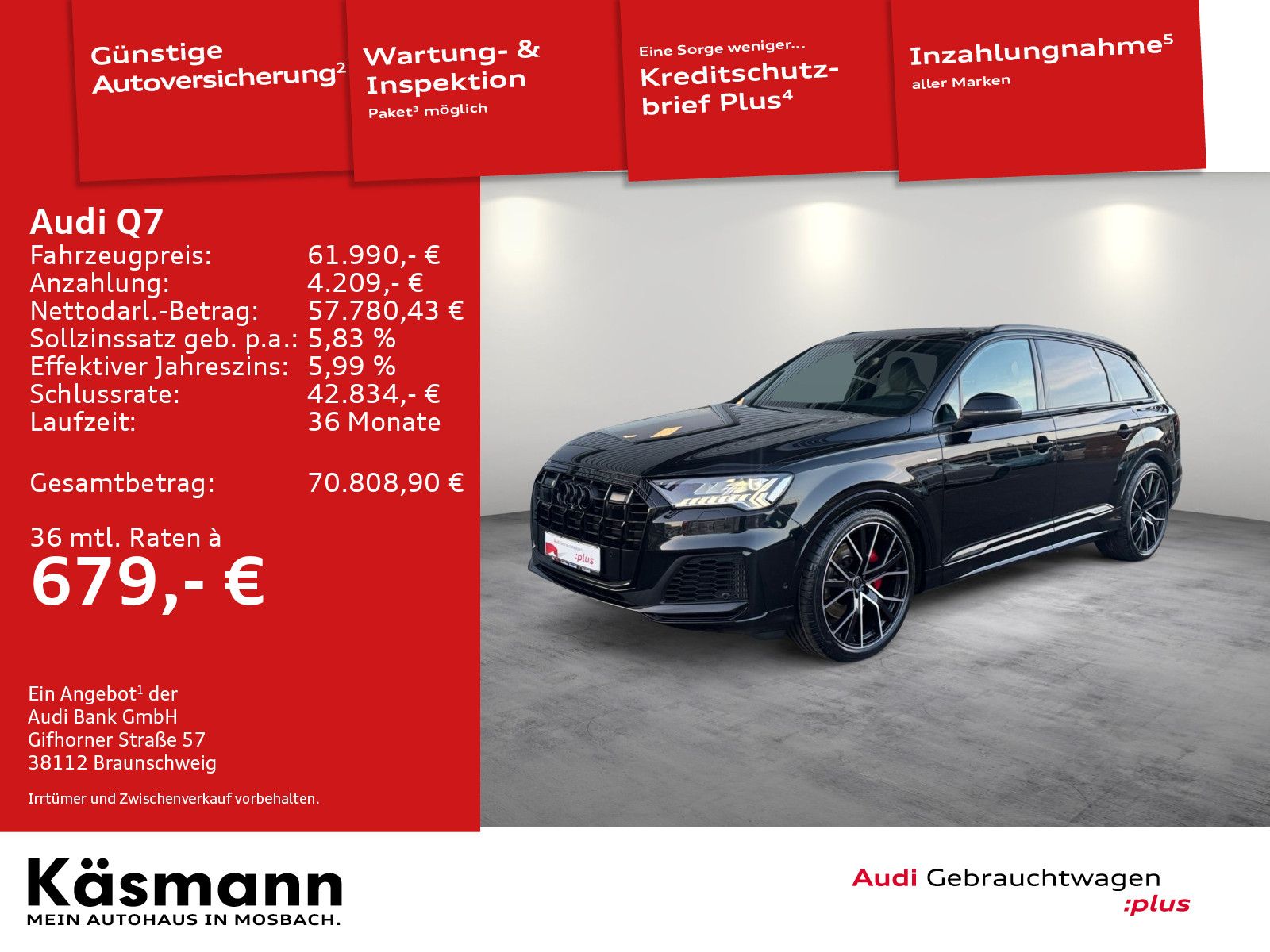 Audi Q7 S line 55TFSI COMP PLUS AHK MATRIX 7SITZER foto 2