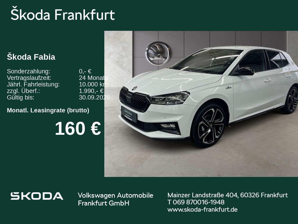 Skoda Fabia Monte Carlo 1,0 TSI 70 kW 5-Gang-Schaltget