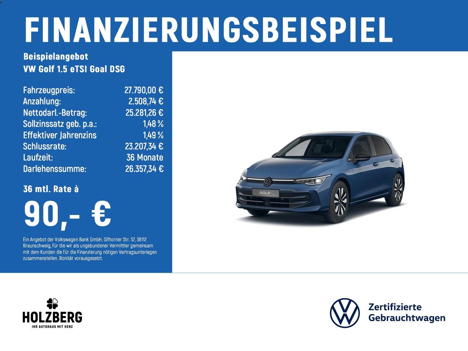 Volkswagen Golf 1.5 eTSI Goal DSG IQLight+AHK+GJR