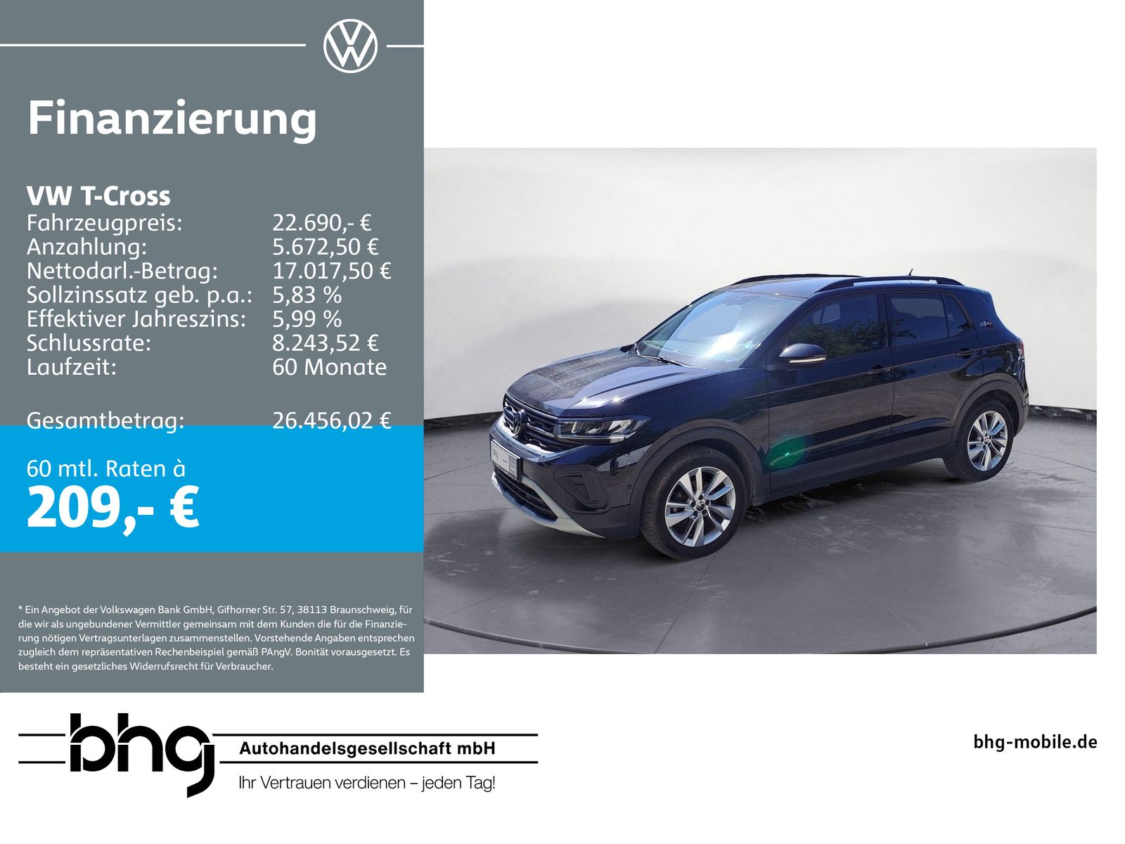 Volkswagen T-Cross Life 1,0 TSI DSG *AHK*NAVI *AHK*NAVI*AP