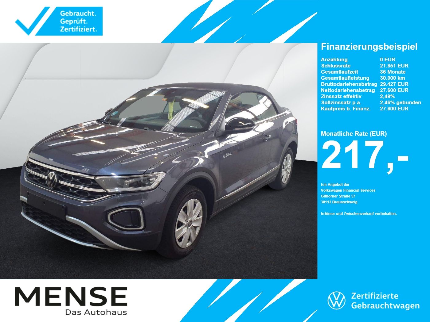 Volkswagen T-Roc Cabriolet 1.5 TSI DSG Style Goal CarPlay