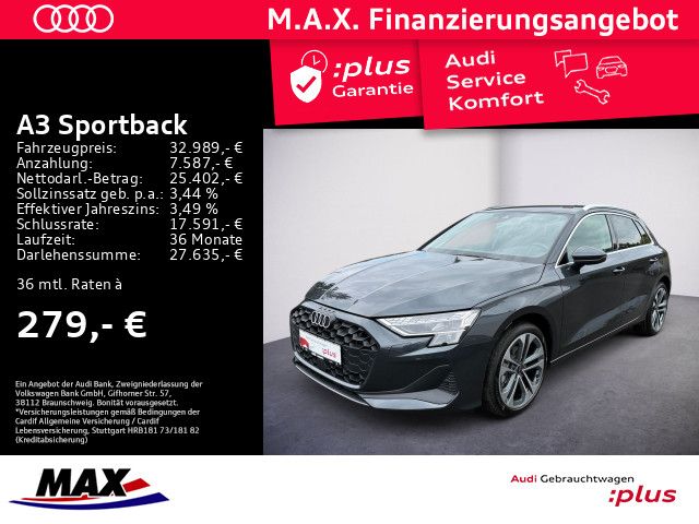 A3 Sportback 30 TFSI LED+KAMERA+HUD+SONOS+ACC+