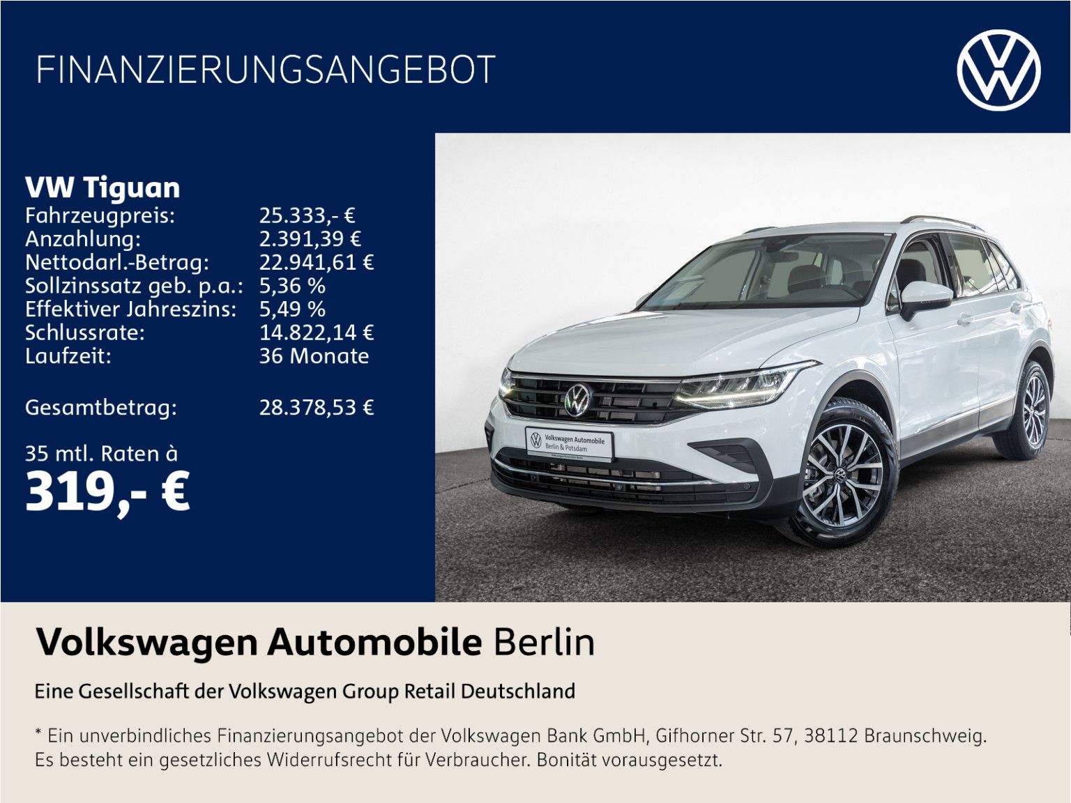 Volkswagen Tiguan 1.5 TSI Life 5J-Garantie LED Navi Sitzhzg