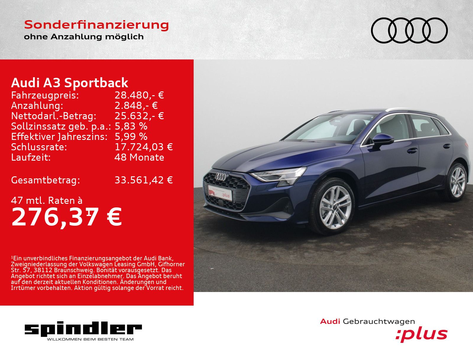 Audi A3 Sportback TFSI/ Navi+, CarPlay, ParkAssi, LED