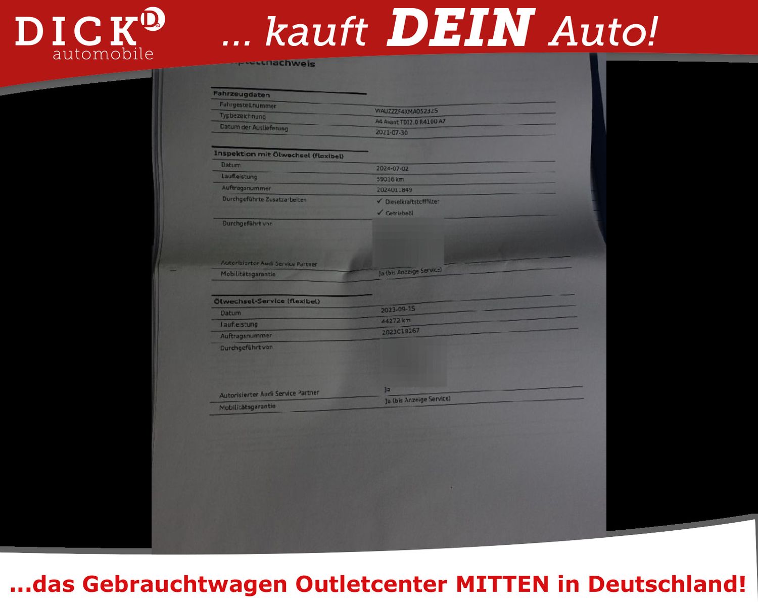 Fahrzeugabbildung Audi A4 Av. 30d S-Tr. S LINE EXT/LED+/NAVI+/HIFI/SHZ